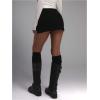 imageSOLY HUX Womens Mini Skirt Y2k Low Rise A Line Casual Summer SkirtsSolid Black