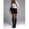 imageSOLY HUX Womens Mini Skirt Y2k Low Rise A Line Casual Summer SkirtsSolid Black