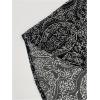 imageSOLY HUX Womens Paisley Print Blouse 34 Sleeve Cardigan Kimono Coverup Oversized Open Front Shirt TopsBlack Paisley