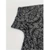 imageSOLY HUX Womens Paisley Print Blouse 34 Sleeve Cardigan Kimono Coverup Oversized Open Front Shirt TopsBlack Paisley