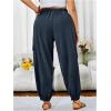 imageSOLY HUX Womens Plus Size High Waist Cargo Pants Casual Loose Baggy Jogger Pants Trousers PocketsSolid Grey