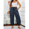 imageSOLY HUX Womens Plus Size High Waist Cargo Pants Casual Loose Baggy Jogger Pants Trousers PocketsSolid Grey