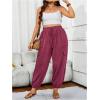 imageSOLY HUX Womens Plus Size High Waist Cargo Pants Casual Loose Baggy Jogger Pants Trousers PocketsSolid Purple