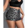 imageSOLY HUX Womens Plus Size Leopard Print Sparkling Mini Shorts High Waisted Sequin Party Shorts ClubwearBlack Leopard