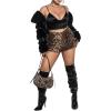 imageSOLY HUX Womens Plus Size Leopard Print Sparkling Mini Shorts High Waisted Sequin Party Shorts ClubwearBrown Leopard