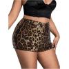 imageSOLY HUX Womens Plus Size Leopard Print Sparkling Mini Shorts High Waisted Sequin Party Shorts ClubwearBrown Leopard