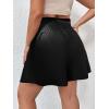 imageSOLY HUX Womens Plus Size Shirred Elastic High Waisted Wide Leg ShortsBlack Plain