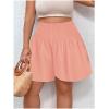 imageSOLY HUX Womens Plus Size Shirred Elastic High Waisted Wide Leg ShortsSolid Pink