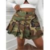 imageSOLY HUX Womens Plus Size Skirt Camo Print High Waisted Pleated A Line Short SkirtsArmy Green Camo