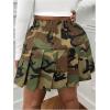 imageSOLY HUX Womens Plus Size Skirt Camo Print High Waisted Pleated A Line Short SkirtsArmy Green Camo