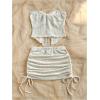 imageSOLY HUX Womens Twist Front Strapless Tube Top and Skirts Y2k Matching Set Summer 2 Pieces OutfitsSolid Apricot