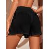 imageSOLY HUX Swim Cover Up Shorts for Women Sheer Split Bikini Shorts Beach SwimwearPlain Black