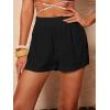 imageSOLY HUX Swim Cover Up Shorts for Women Sheer Split Bikini Shorts Beach SwimwearSolid Black