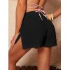 imageSOLY HUX Swim Cover Up Shorts for Women Sheer Split Bikini Shorts Beach SwimwearSolid Black