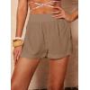 imageSOLY HUX Swim Cover Up Shorts for Women Sheer Split Bikini Shorts Beach SwimwearSolid Khaki