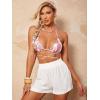imageSOLY HUX Swim Cover Up Shorts for Women Sheer Split Bikini Shorts Beach SwimwearWhite