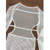 imageSOLY HUX Womens 3 Piece Swimsuit Halter Triangle Bikini Sets Bathing Suit with Hollow Out Cover UpSolid White