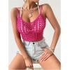 imageSOLY HUX Womens Beach Cover Up Summer Hollow Out Sleeveless Swim Bikini Swimsuit Cover Up TopSolid Hotpink