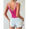 imageSOLY HUX Womens Beach Cover Up Summer Hollow Out Sleeveless Swim Bikini Swimsuit Cover Up TopSolid Hotpink