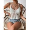 imageSOLY HUX Womens Beach Cover Up Summer Hollow Out Sleeveless Swim Bikini Swimsuit Cover Up TopSolid White