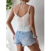 imageSOLY HUX Womens Beach Cover Up Summer Hollow Out Sleeveless Swim Bikini Swimsuit Cover Up TopSolid White