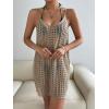 imageSOLY HUX Womens Hollow Out Cover Up Dress Spaghetti Strap Swimsuit Bathing SuitSolid Khaki