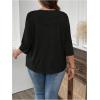 imageSOLY HUX Womens Plus Size Open Front Cardigan Lightweight 34 Sleeve Casual Summer CardigansSolid Black