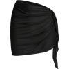 imageSOLY HUX Womens Beach Wrap Skirt Bikini Swimsuit Sarong Cover Ups Summer BeachwearPure Black