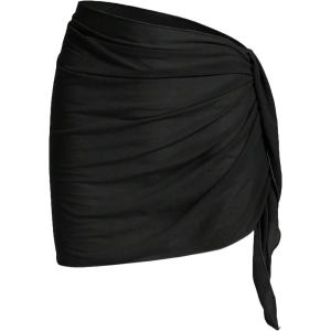 imageSOLY HUX Womens Beach Wrap Skirt Bikini Swimsuit Sarong Cover Ups Summer BeachwearPure Black