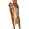 imageSOLY HUX Sarong Wraps for Women Boho Print Knot Side Cover Up Skirt Beach Swimsuit SwimwearMulticoloured Print