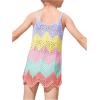 imageSOLY HUX Toddler Girls Color Cable Knit Swimsuit Cover up Short Beach Cami DressBlue Yellow Multi