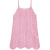 imageSOLY HUX Toddler Girls Color Cable Knit Swimsuit Cover up Short Beach Cami DressPlain Pink