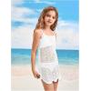 imageSOLY HUX Toddler Girls Color Cable Knit Swimsuit Cover up Short Beach Cami DressSolid White