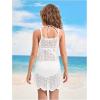 imageSOLY HUX Toddler Girls Color Cable Knit Swimsuit Cover up Short Beach Cami DressSolid White