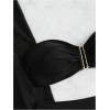 imageSOLY HUX Womens 3 Piece Swimsuit Bandeau Bikini Sets Bathing Suit with Cover Up PantsSolid Black