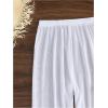 imageSOLY HUX Womens 3 Piece Swimsuit Bandeau Bikini Sets Bathing Suit with Cover Up PantsSolid White