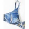 imageSOLY HUX Womens 3 Piece Swimsuit Marble Print Underwire Bikini Set Bathing Suit with Sarong Wraps Cover UpBlue Marble