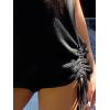 imageSOLY HUX Womens Cover Up Dress Halter Drawstring Side Backless Swimsuit Bathing Suit Solid Black Small