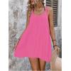 imageSOLY HUX Womens Cover Up Dress Sleeveless Summer Beach Swimsuit Bathing SuitPlain Hotpink