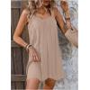 imageSOLY HUX Womens Cover Up Dress Sleeveless Summer Beach Swimsuit Bathing SuitPlain Khaki