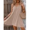 imageSOLY HUX Womens Cover Up Dress Sleeveless Summer Beach Swimsuit Bathing SuitPlain Khaki
