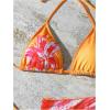imageSOLY HUX Womens Floral Print Bikini Set Halter String High Cut Bathing Suit with Cover Up SkirtsOrange Floral