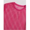 imageSOLY HUX Womens Hollow Out Swimsuits Cover Ups Mesh Sheer Short Sleeve Beach Bikini Swimwear Cover Up DressPlain Pink