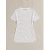 imageSOLY HUX Womens Hollow Out Swimsuits Cover Ups Mesh Sheer Short Sleeve Beach Bikini Swimwear Cover Up DressSolid White