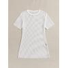 imageSOLY HUX Womens Hollow Out Swimsuits Cover Ups Mesh Sheer Short Sleeve Beach Bikini Swimwear Cover Up DressSolid White