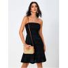 imageSOLY HUX Womens Tube Top Dresses for Women Beach Cover Ups Strapless Mini Dress Basic Solid SundressPlain Black