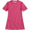 imageSOLY HUX Womens Hollow Out Swimsuits Cover Ups Mesh Sheer Short Sleeve Beach Bikini Swimwear Cover Up DressPlain Pink