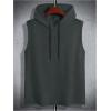 imageSOLY HUX Mens Plus Size Sleeveless Hooded Tank Top Summer Hoodies Vest Muscle Gym Big and Tall TopsPlain Dark Grey