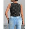 imageSOLY HUX Womens Polka Dots Tank Top Bow Sleeveless Shirts Tie Up Fitted Summer Crop VestBlack and White