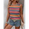imageSOLY HUX Womens Summer Boho Tank Tops Geo Print Sleeveless Crewneck Casual Vacation Vest Top ShirtsMulti Geo